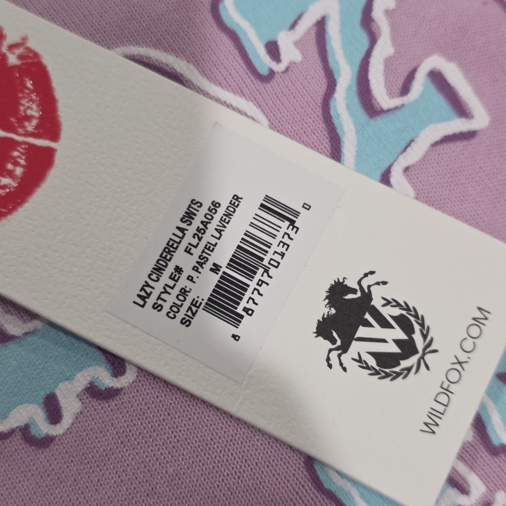 NWT Wildfox Lazy Cinderella Lilac Cropped Distressed‎ Sweater Medium - Picture 5 of 10